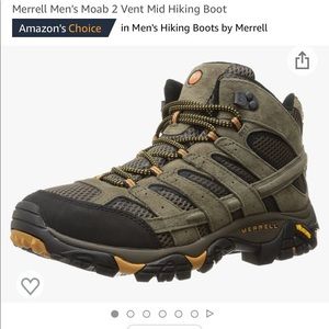 Merrell Mens Moab 2 Mid Hiking Boots - Walnut